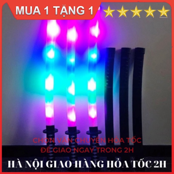 Kiếm Phát Sáng Katana 68 Cm - Kiếm Ánh Sáng - Đồ Chơi katana Nhựa Có Đèn và Âm Thanh ✔Tặng bộ bà