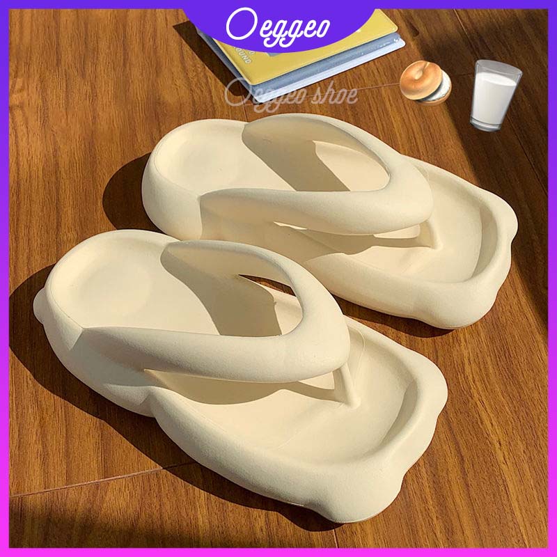 Oeteo Dép Xỏ Ngón Đế Dày Thời Trang Đi Biển Cho Nữ