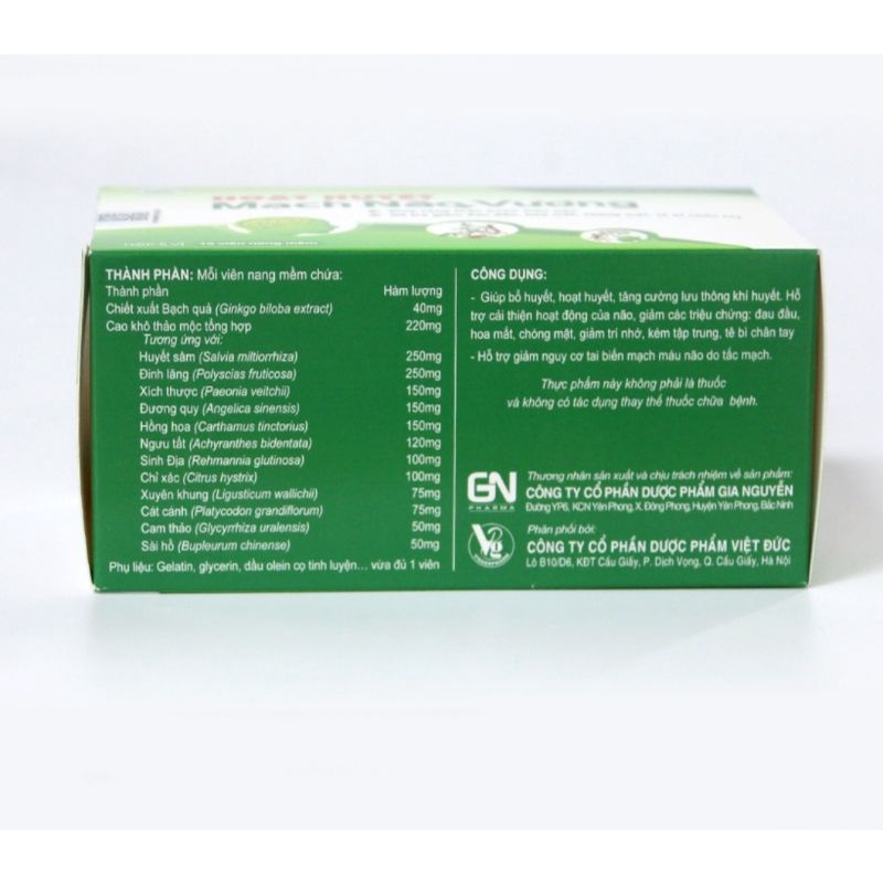 Hoạt huyết mạch não vương