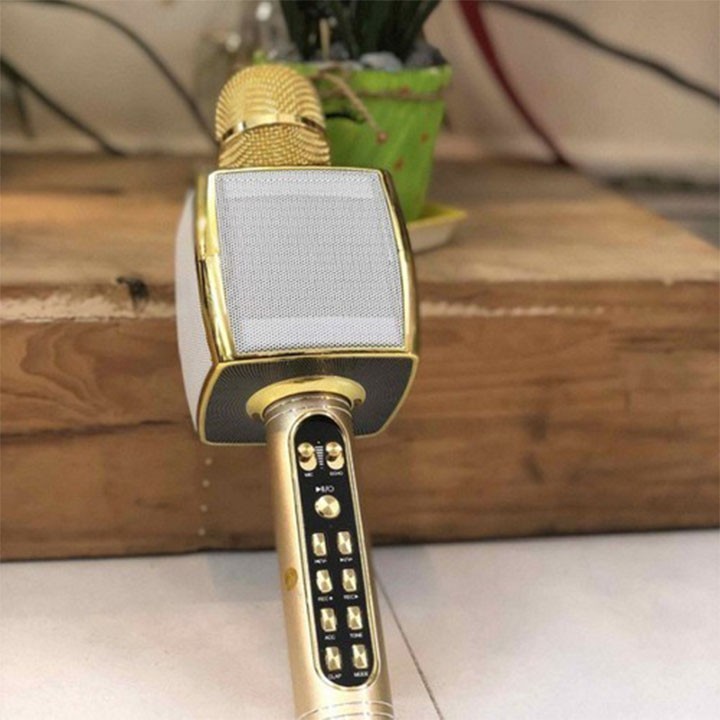 Micro Bluetooth Hát Karaoke Tích Hợp Loa Bass Hay YS91, Cực Bắt Giọng, Âm Thanh Trong Lớn, Gắn Usb, Thẻ Nhớ