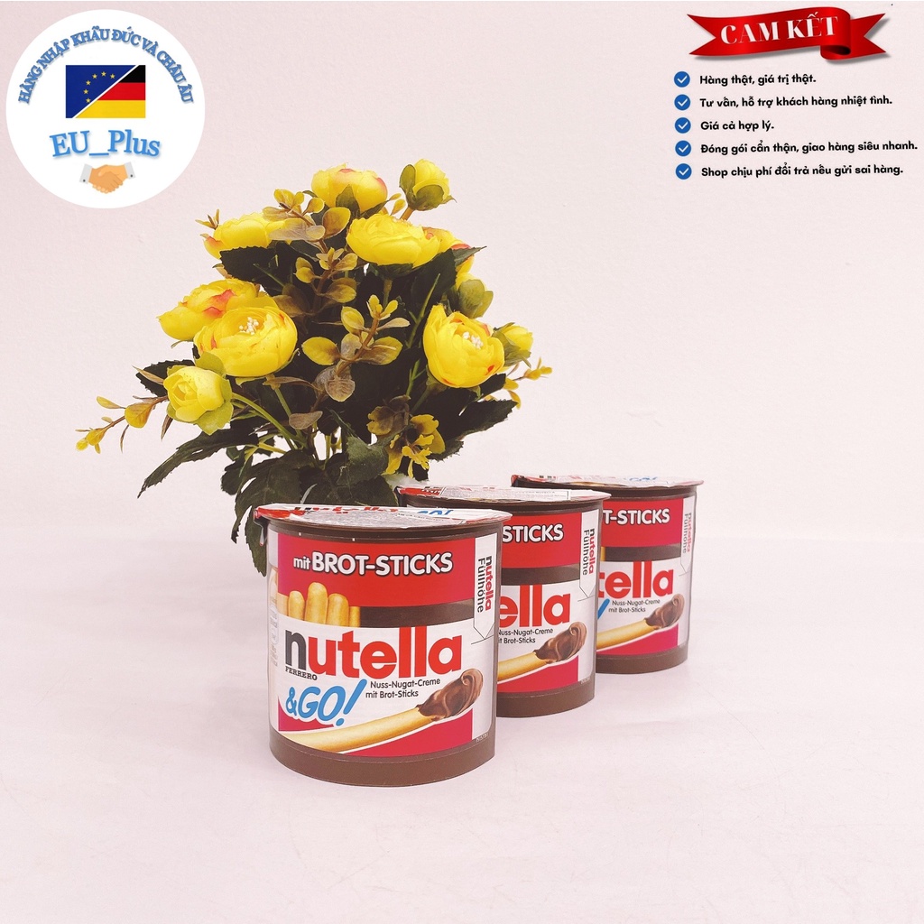 Bánh que chấm socola hạt dê Nutella 52g