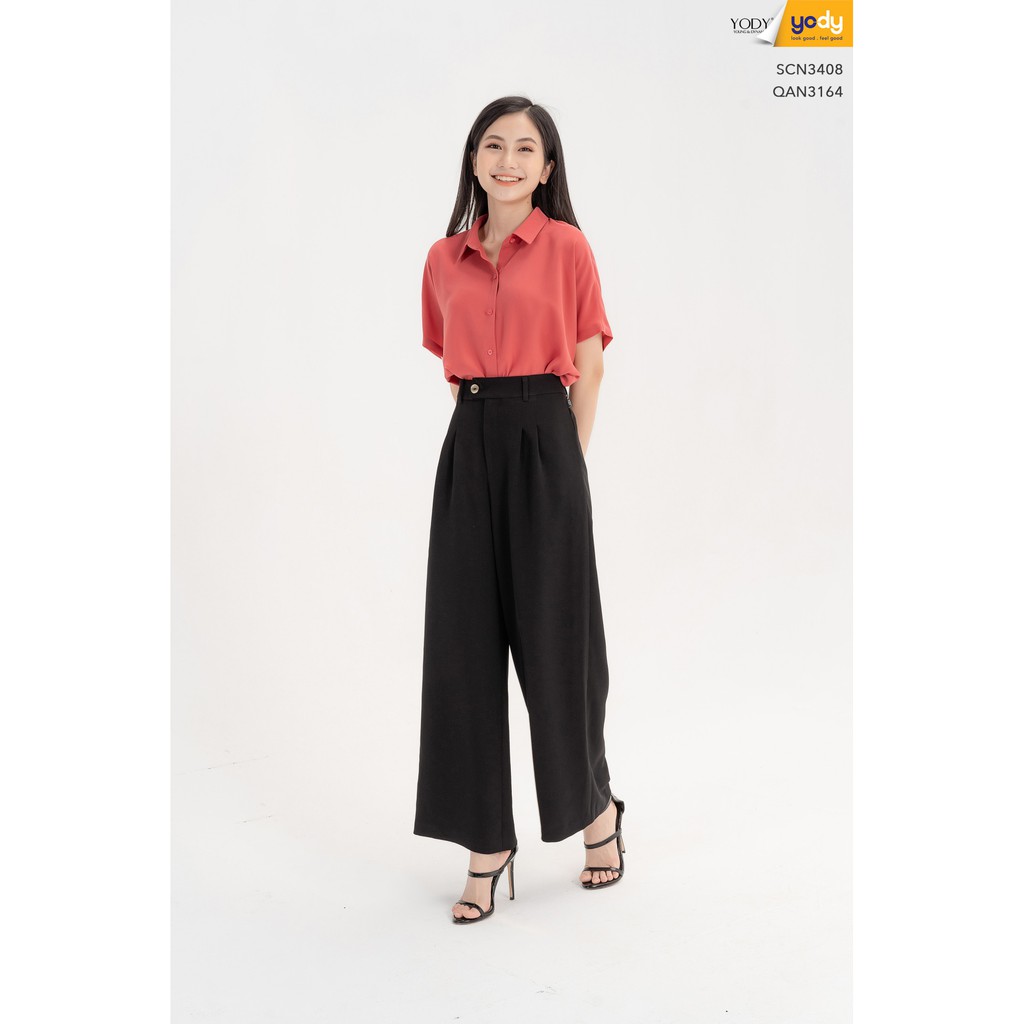 Quần Âu Công Sở Ống Suông YODY Cạp Cao Chất Tuyết Mưa Co Giãn QAN3164 | BigBuy360 - bigbuy360.vn