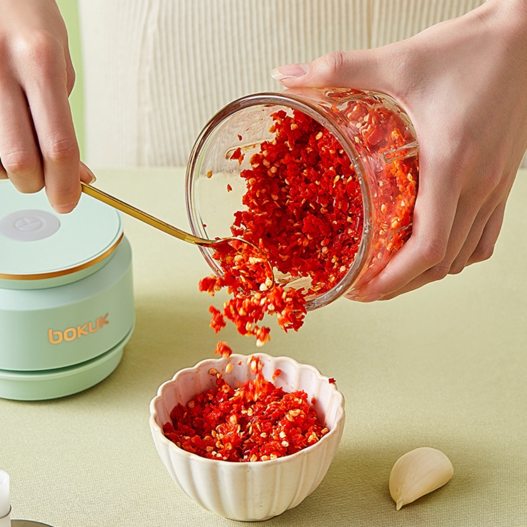 Máy Xay Tỏi Ớt Cầm Tay Đa Năng Thương Hiệu Bokuk - Chính hãng Hàn Quốc