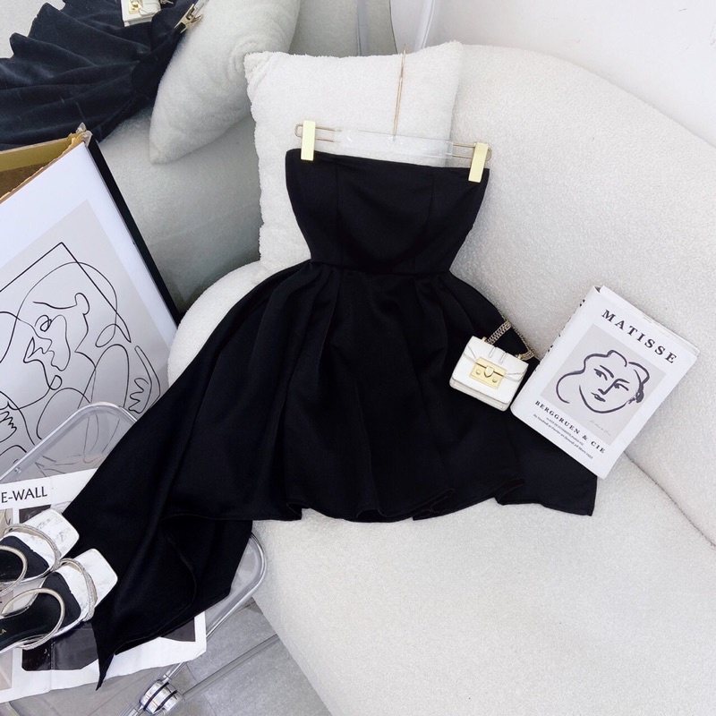 ĐẦM CÚP NGỰC ỐNG TÀ LỆCH CÓ ĐỆM NGỰC ĐẦM HỞ LƯNG Đầm Ống Ngắn Mỏng Dáng Ôm Phong Cách Cổ Điển Kiểu Cách Hợp Thời Trang