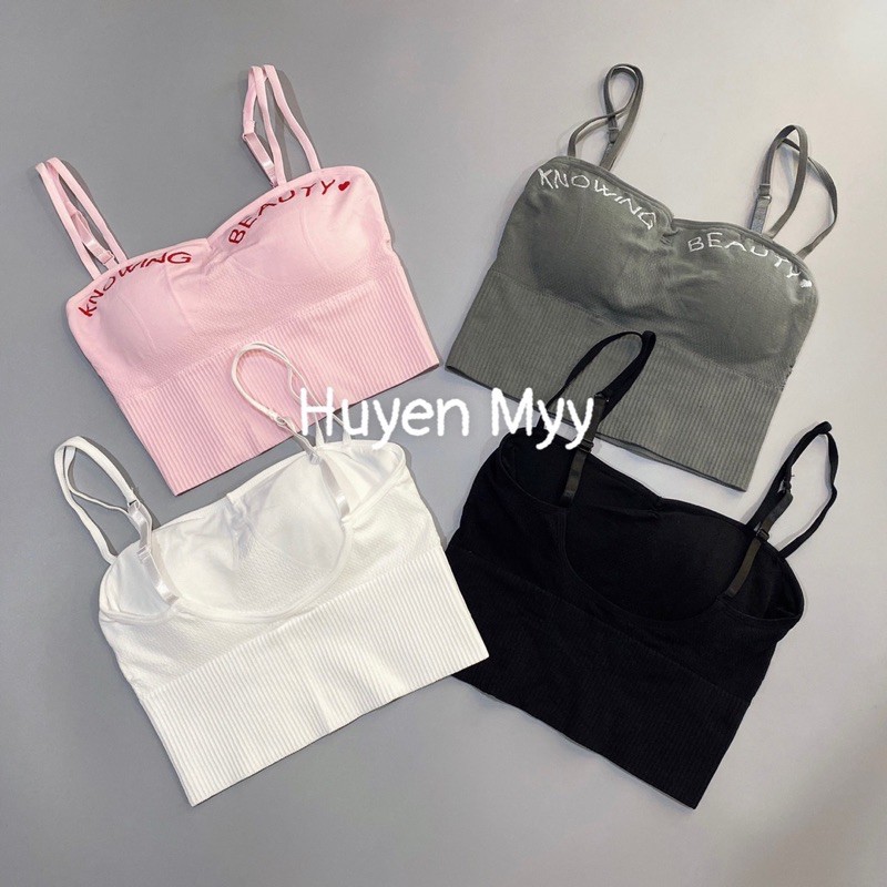 ÁO BRA DỆT DÂY PHỐI CHỮ CỰC XINH