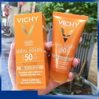 Kem chống nắng Vichy Ideal Soleil Mattifying Dry Touch Face Fluid SPF 50 [ SALE MẠNH ]