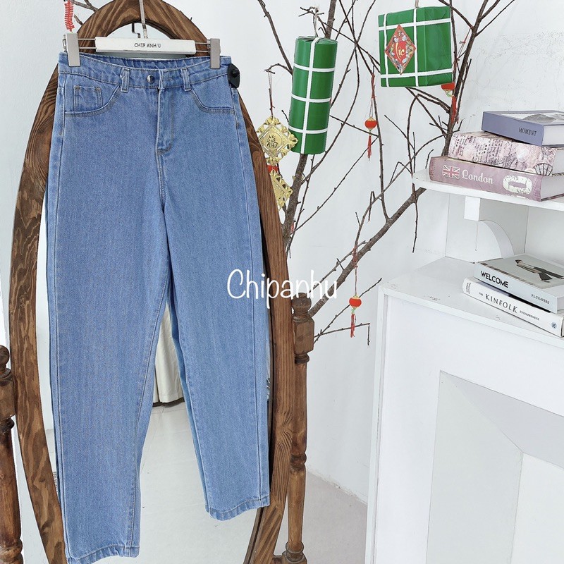 QUẦN BAGGY JEANS TRƠN , BAGGY JEAN - QBG818