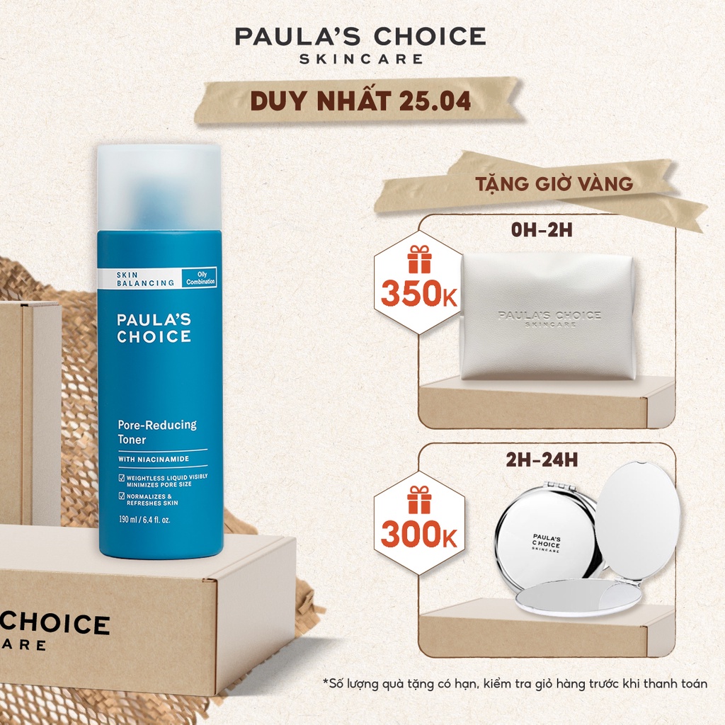 Nước hoa hồng Paula’s Choice Skin Balancing Pore Reducing Toner 190ml 1350