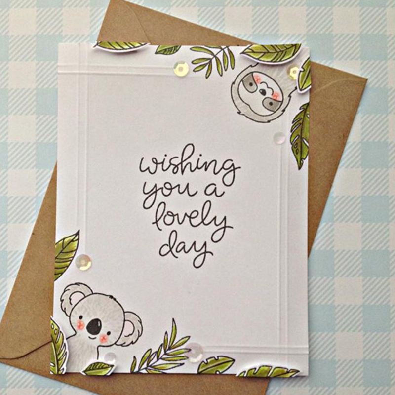 Khuôn Cắt Hình Hươu Cao Cổ Màu Trong Suốt Dùng Để Trang Trí Thiệp / Scrapbook