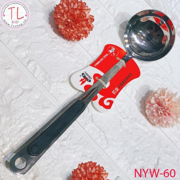 Muôi múc canh inox cán dài 21CM