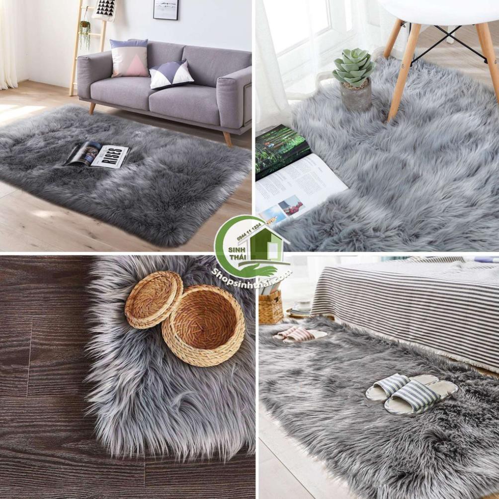 Thảm lông xù trang trí chụp hình ảnh sản phẩm màu trắng, kem, hồng, đen, xám, nâu, xanh, da báo