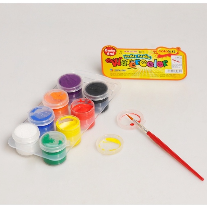 ( 5 Vĩ ) Màu Nước 8 Màu WACO06 Thiên Long Camshop