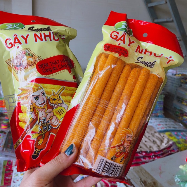 Snack, Bim bim Gậy Như Ý Long Thành cay cay, đồ ăn vặt cổng trường