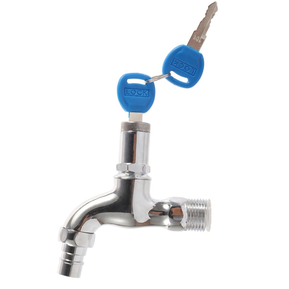 1 Bộ Khóa Vòi Nước Ngoài Trời Bằng Hợp Kim 1/2" Chống Trộm