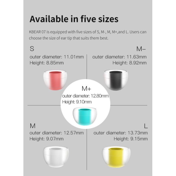 Eartip  silicone KBEAR 07