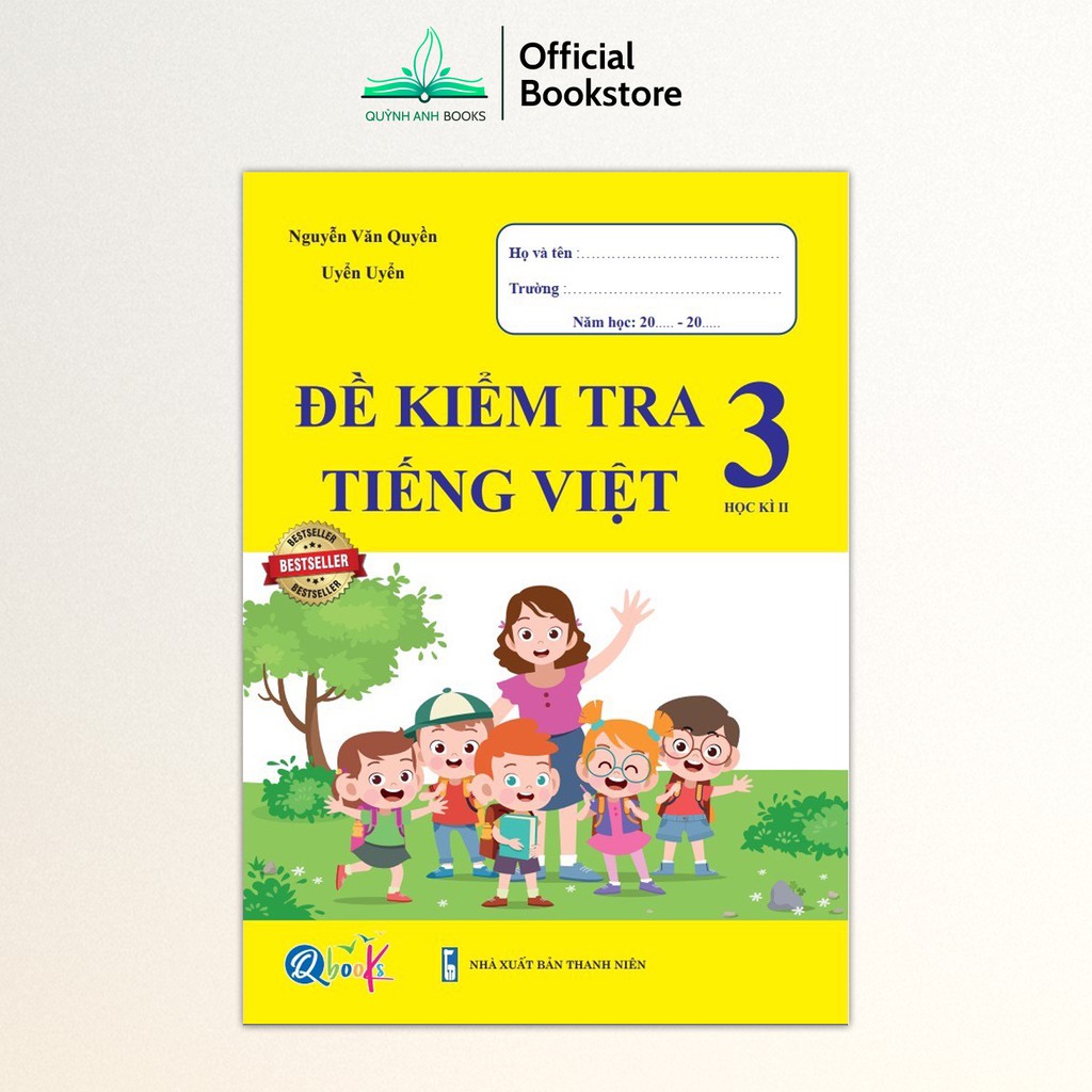 Sách - Combo 4 cuốn bài tập tuần và đề kiểm tra toán và tiếng việt lớp 3 học kỳ 2 - NPH Qbooks