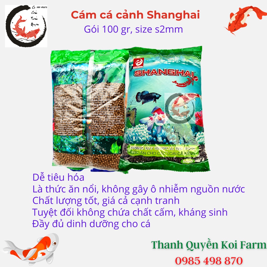 Cám cá cảnh thức ăn cho cá cảnh Shanghai hàng chất lượng cao gói 500g