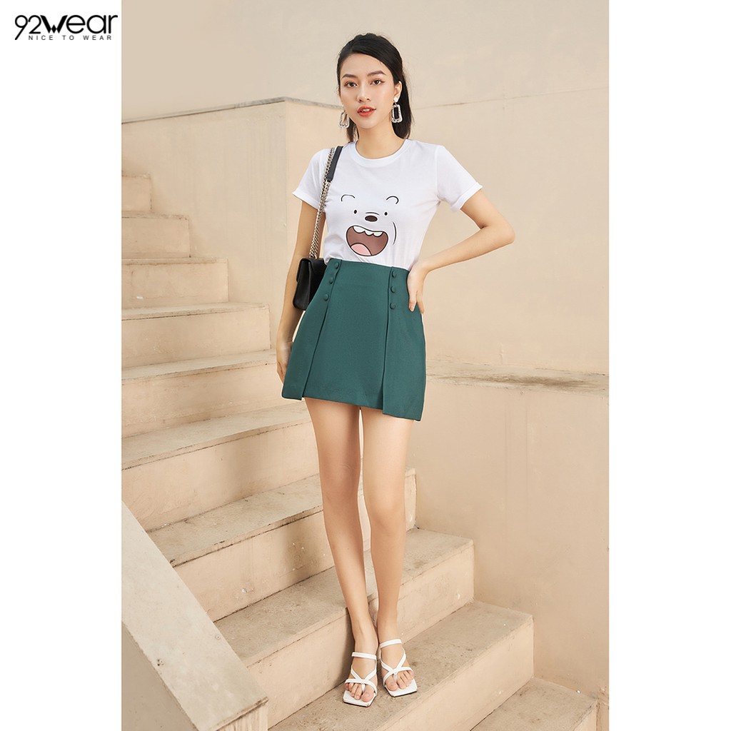 Chân váy ngắn nữ 92WEAR ( 3 MÀU) đủ size, dáng A Tà Bung Cạp Liền JAW0838 | BigBuy360 - bigbuy360.vn