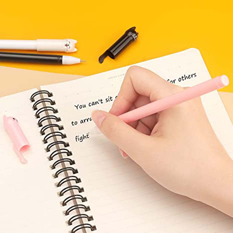 Bút Bi Mực Đen Ngòi 0.5mm Hình Mèo Đáng Yêu