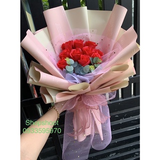 Quà tặng - bó hoa 10 bông sáp