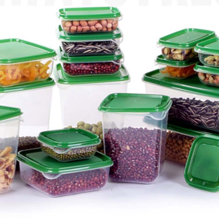 Hộp nhựa đựng thực phẩm 17 món, bộ hộp thực phẩm tủ lạnh có nắp đậy chống tràn bảo quản được mọi loại thực phẩm