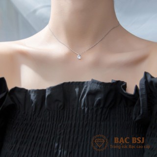 Dây chuyền nữ Bạc BSJ mặt đá DNU09