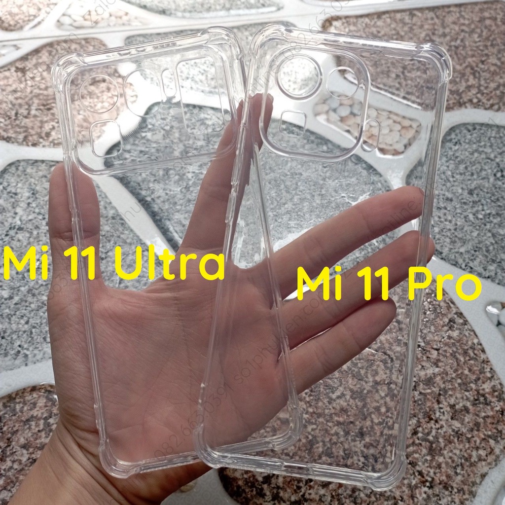 Ốp lưng Xiaomi Mi 11 Pro / Mi 11 Ultra dẻo trong chống sốc bảo vệ cam bền đẹp