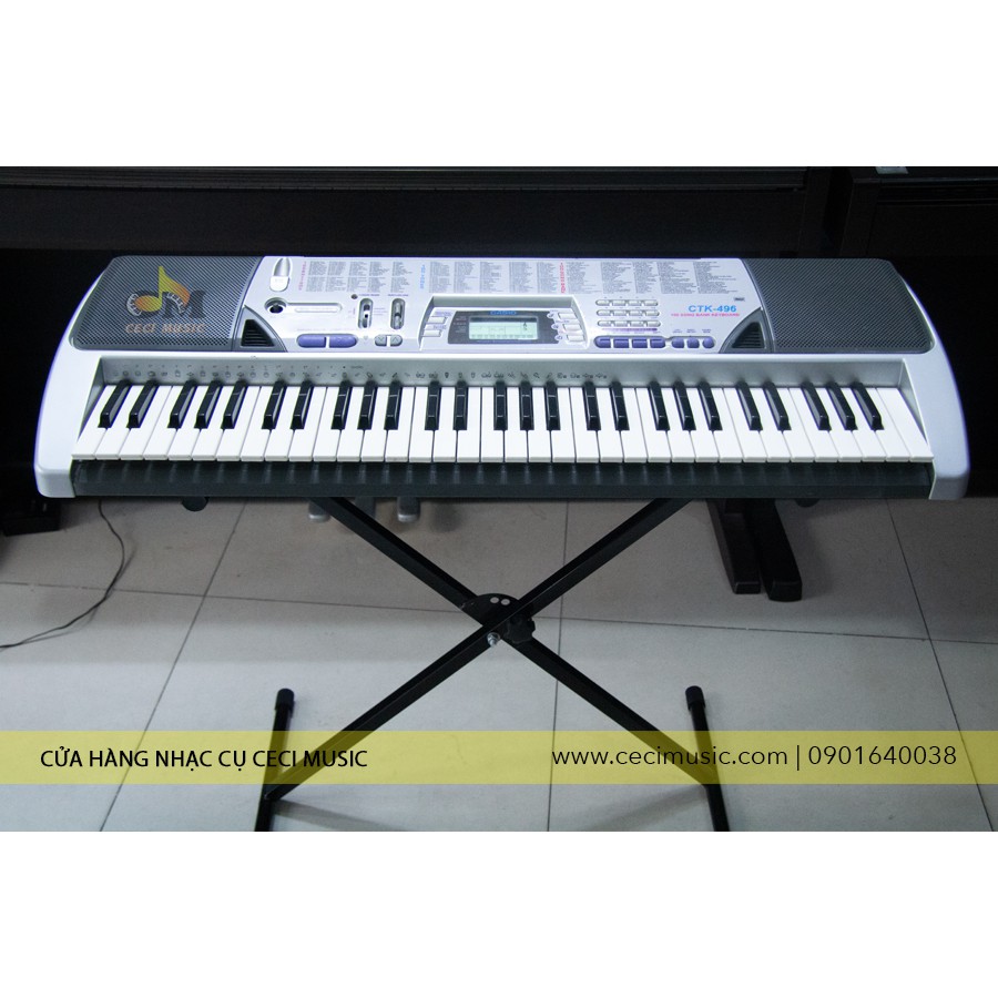 Đàn Organ Casio CTK496 hàng nội địa Nhật, 61 phím, MIDI rộng, nhiều chế độ học đàn cho người mới và nâng cao