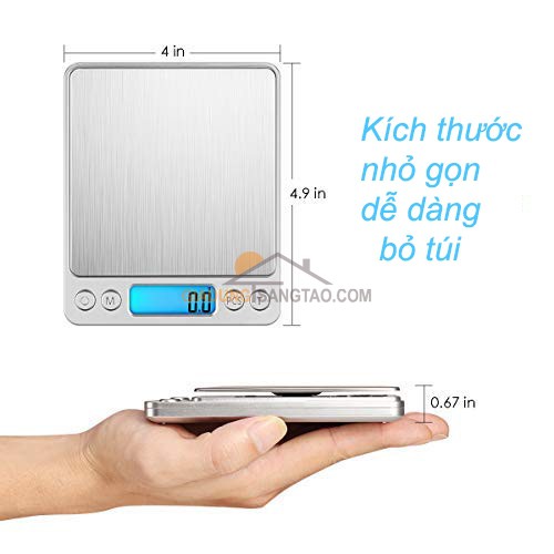 Cân Điện Tử Mini Có Thể Sạc Được Loại 3KG/0.1G, Loại 1KG/0.1G ,Loại 500G/0.01G