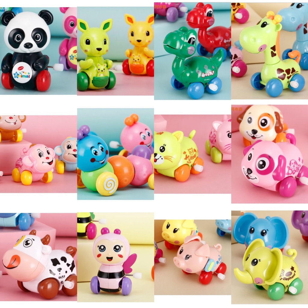 Đồ chơi con lên dây cót chọn hình cho bé - Xe chạy cót đáng yêu