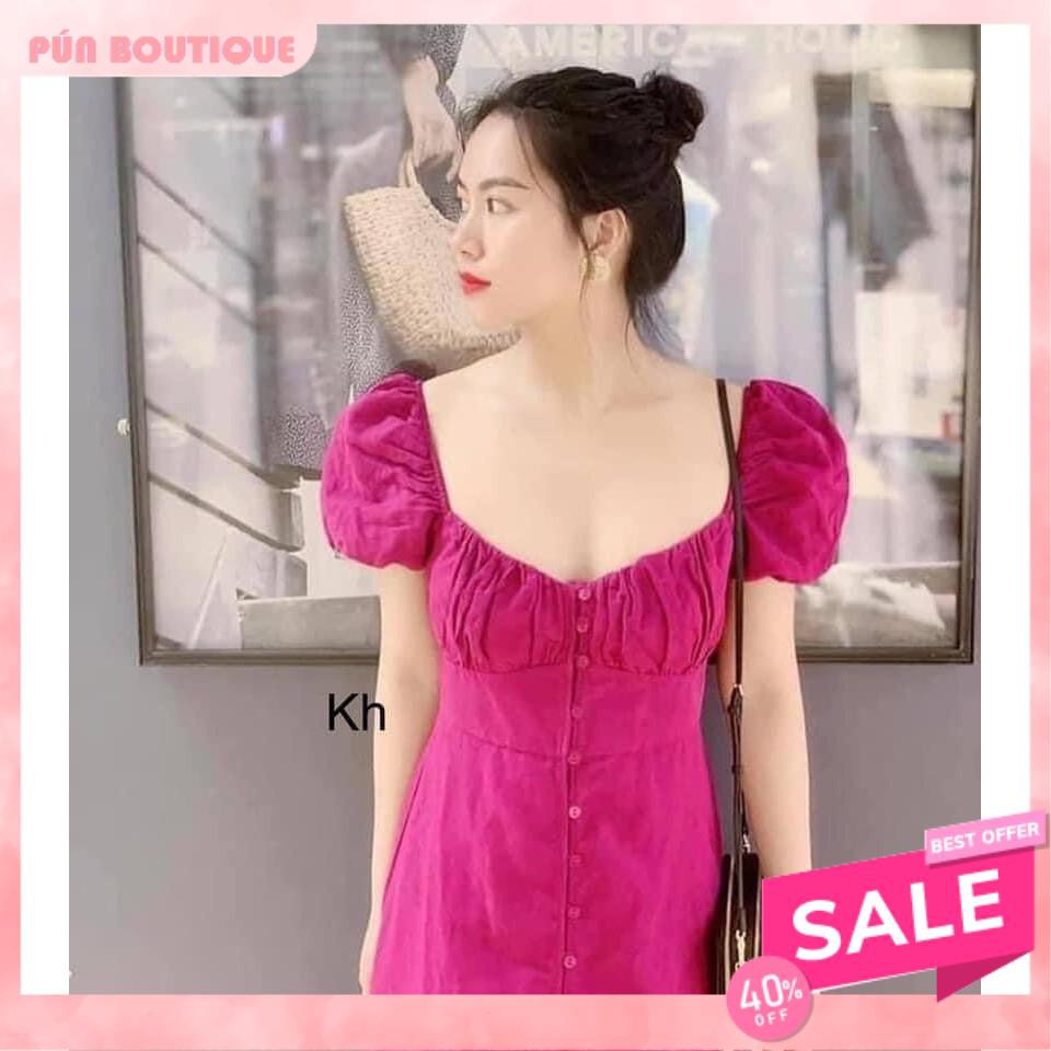 VÁY HỒNG DÁNG DÀI CHUN SAU CHẤT ĐŨI TẰM MẶC SIÊU MÁT, SIÊU TÔN DA - ĐẦM MAXI HOTTREND ML | BigBuy360 - bigbuy360.vn