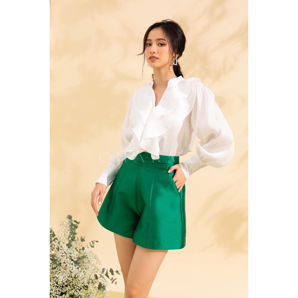 Quần short CHARMO cá tính vải phi biên Pleated Short