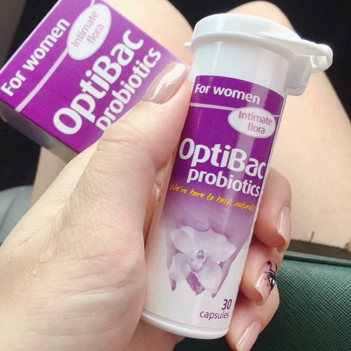 Viên uống men vi sinh OptiBac Probiotics For Women Tím của Anh