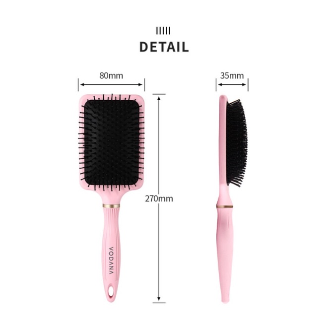 Lược chải tóc gỡ rối và massage da đầu Vodana Lovely Mini Cushion Brush VA21MCPK