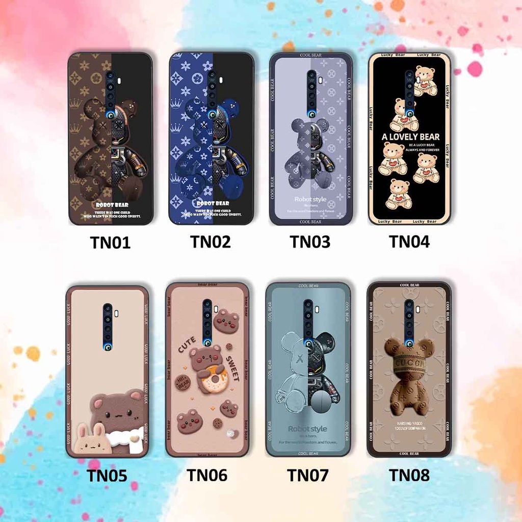 Ốp Oppo Reno 2f / Reno2 F bear brick, gấu đáng yêu, dễ thương