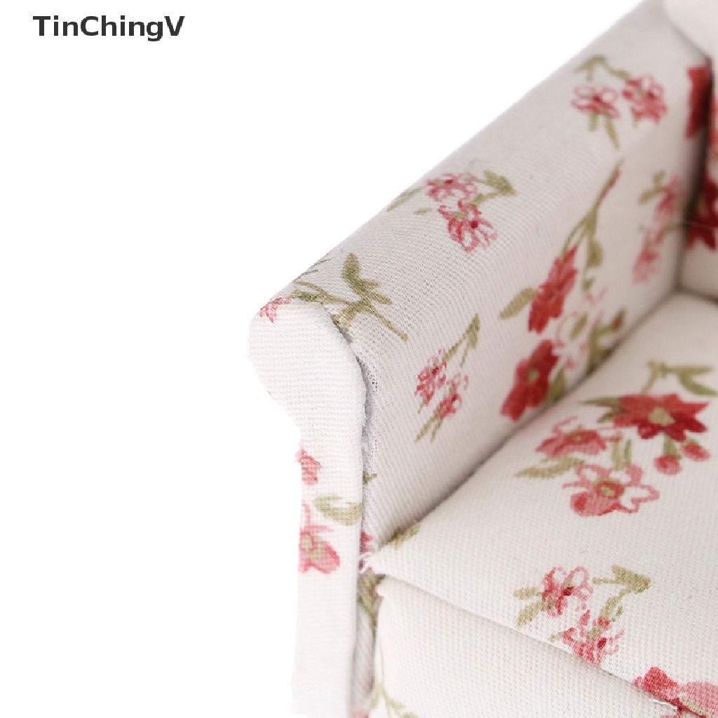 Mô Hình Ghế Sofa Đôi Vintage Trang Trí Nhà Búp Bê Tỉ Lệ 1: 12