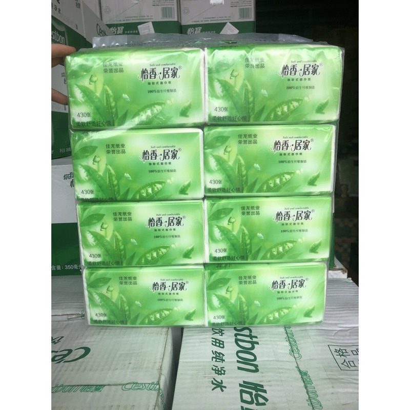 Giấy rút trà xanh loại 1🌱🌱🌱430 tờ