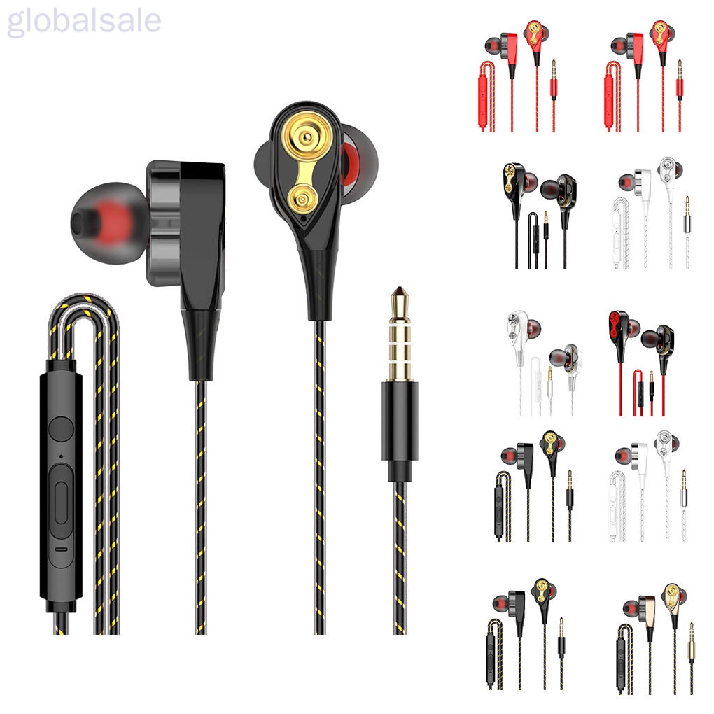 Tai nghe nhét tai giắc 3.5mm âm thanh siêu trầm có micro thích hợp cho iPhone/Samsung