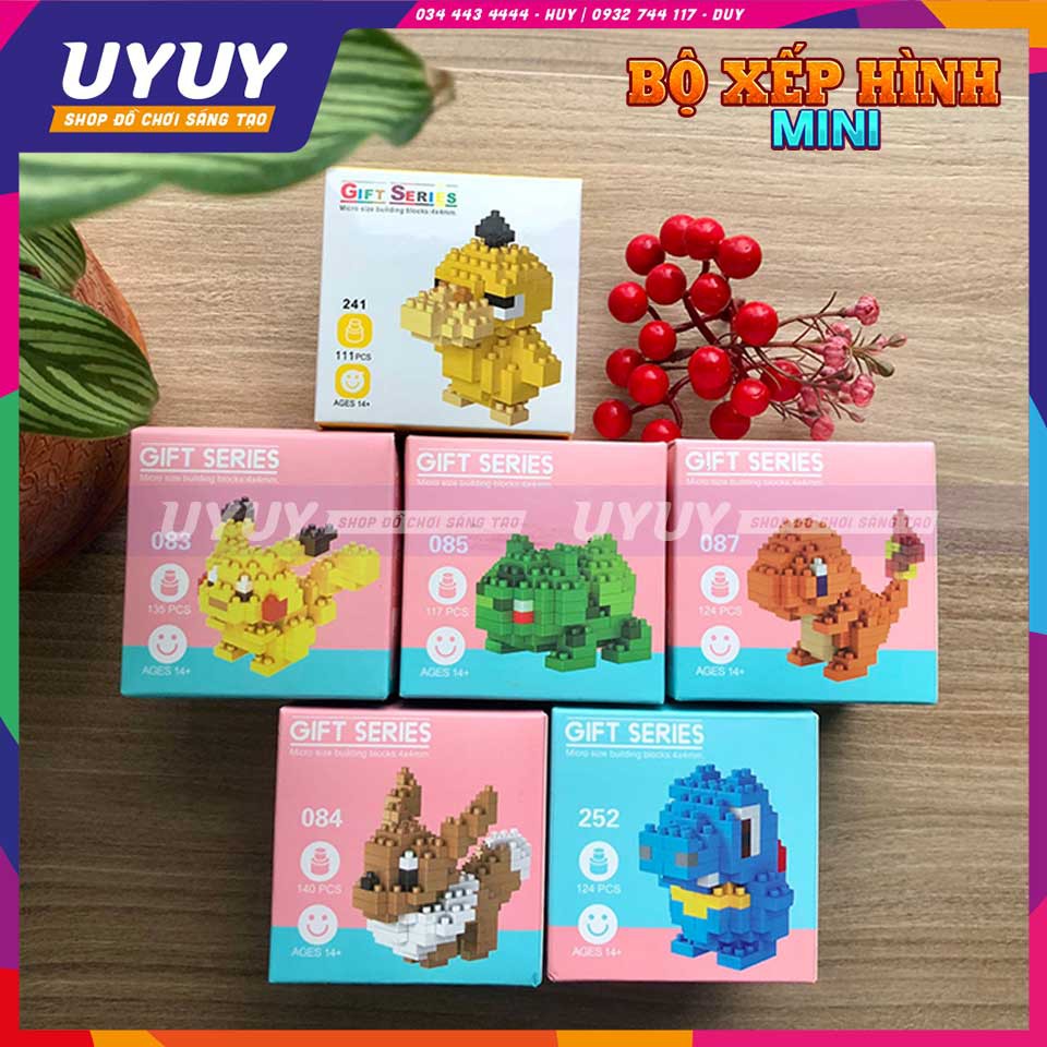 Đồ chơi xếp hình Pokemon - Lắp Ráp Mô Hình Pokemon Mini Siêu đáng yêu