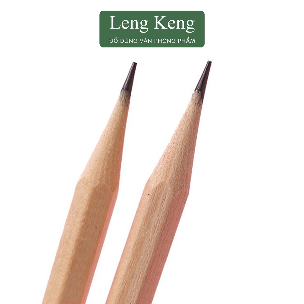 Bút chì HB lục giác văn phòng phẩm Leng Keng gỗ thiên nhiên HB01