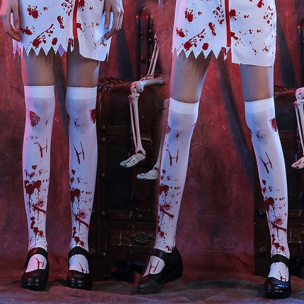 Vớ Có Khóa Kéo Họa Tiết Halloween Sáng Tạo Cho Nữ