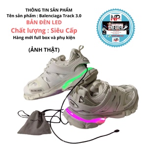 TRACK LED GIẦY THỂ THAO SNEAKERS NAM NỮ BA LEN TRACK LED MÀU FULL TRẮNG