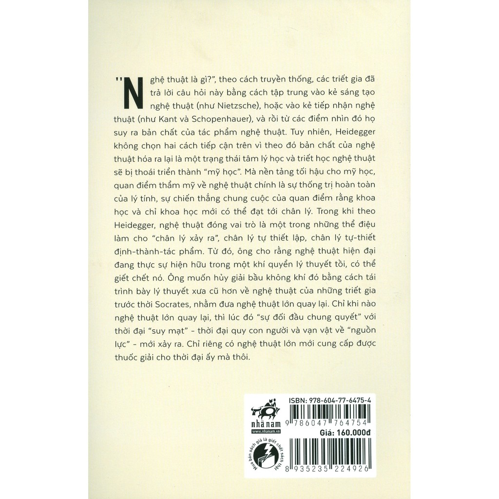 Sách - Triết Học Nghệ Thuật Của Heidegger | BigBuy360 - bigbuy360.vn