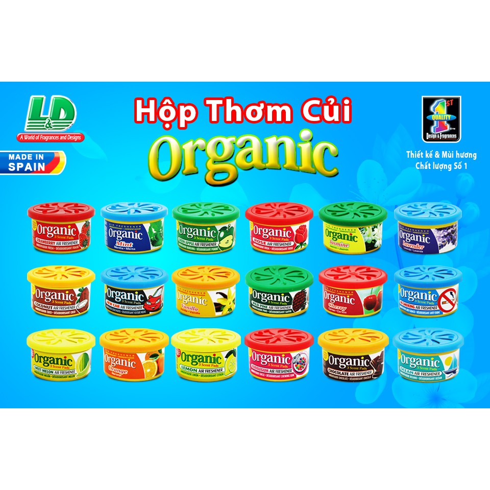 Hộp Thơm Củi L&amp;D Organic Chocolate 38g - Nhập Khẩu Chính Hãng