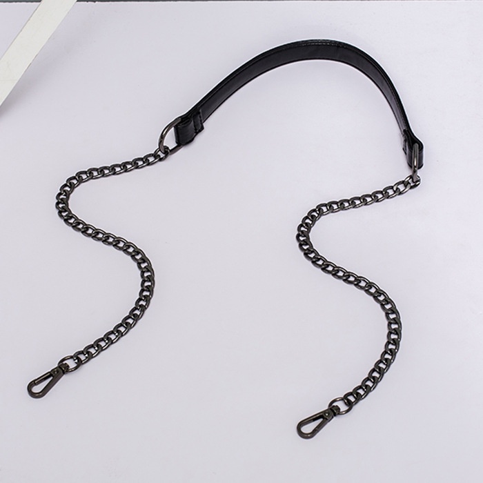 Dây Đeo Túi Xách Xích Phối Quai Da Đen 13mm L1445 - LoanTay