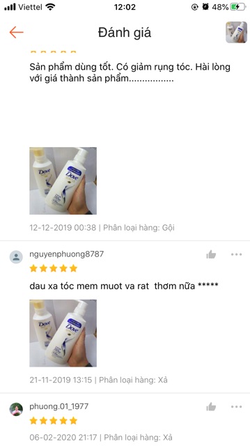 Dầu gội - dầu xả Dove Thái Lan mẫu mới 450ml HÀNG CHÍNH HÃNG