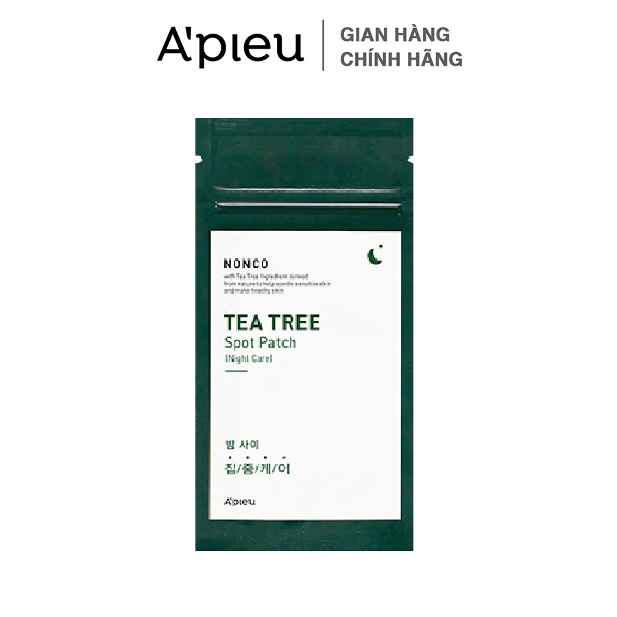 Miếng Dán Mụn A'Pieu Nonco Tea Tree Spot Patch (Nightcare)