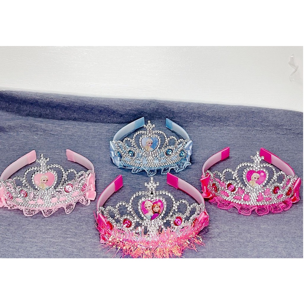 Vương Miện Elsa, Anna, Cài Tóc Hình Công Chúa Cho Bé Dễ Thương, Chất Đẹp Đính Đá