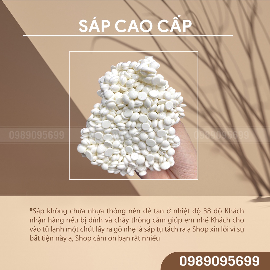 Combo Sáp Tẩy Lông Hạt Đậu Hard Wax Beans Cao Cấp + Mỡ Trăn