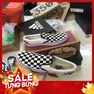 [SALE 3 NGÀY] |Ảnh chi tiết-Full Box - Freeship| Giày vans lười slip on caro Hottrend